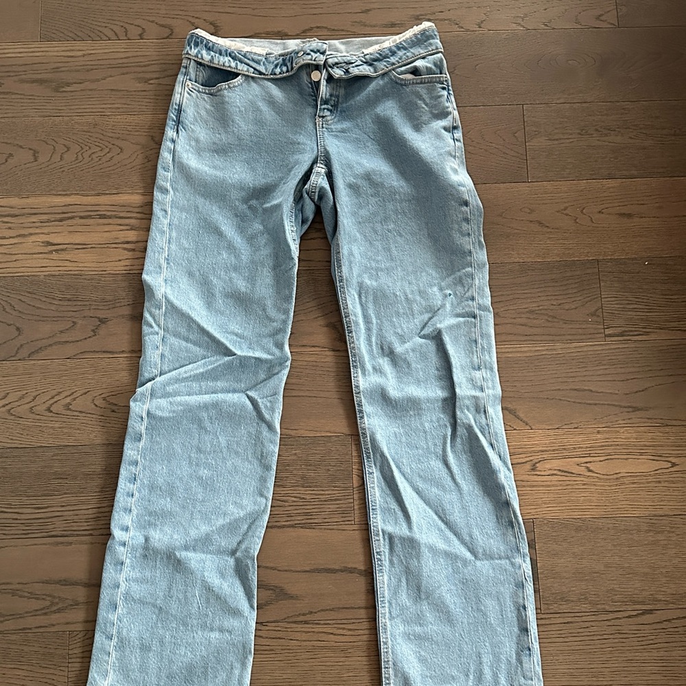Garage folded waistband jeans